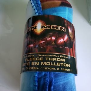 Iron Man fleece throw NWT